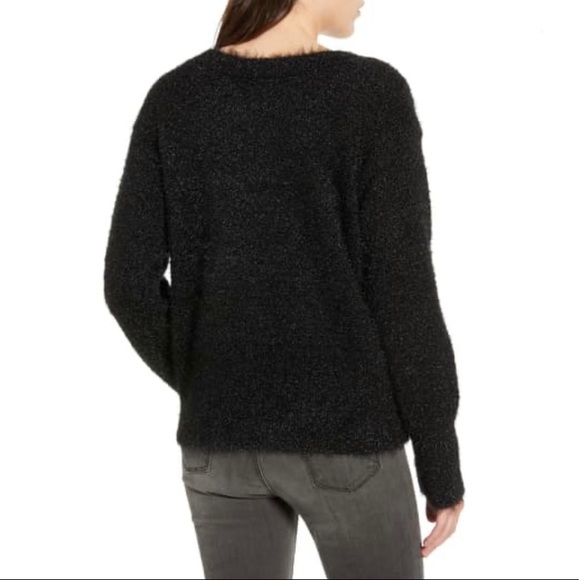 Chelsea28 Black Eyelash Metallic Sweater - Picture 3 of 12